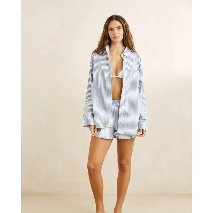 Rhythm Vista Stripe Oversized Shirt