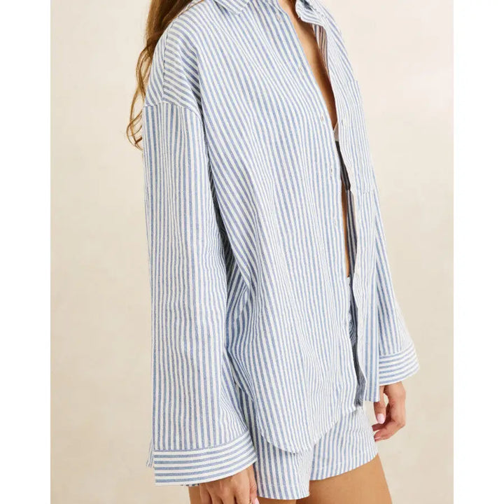 Rhythm Vista Stripe Oversized Shirt