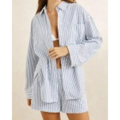 Rhythm Vista Stripe Oversized Shirt