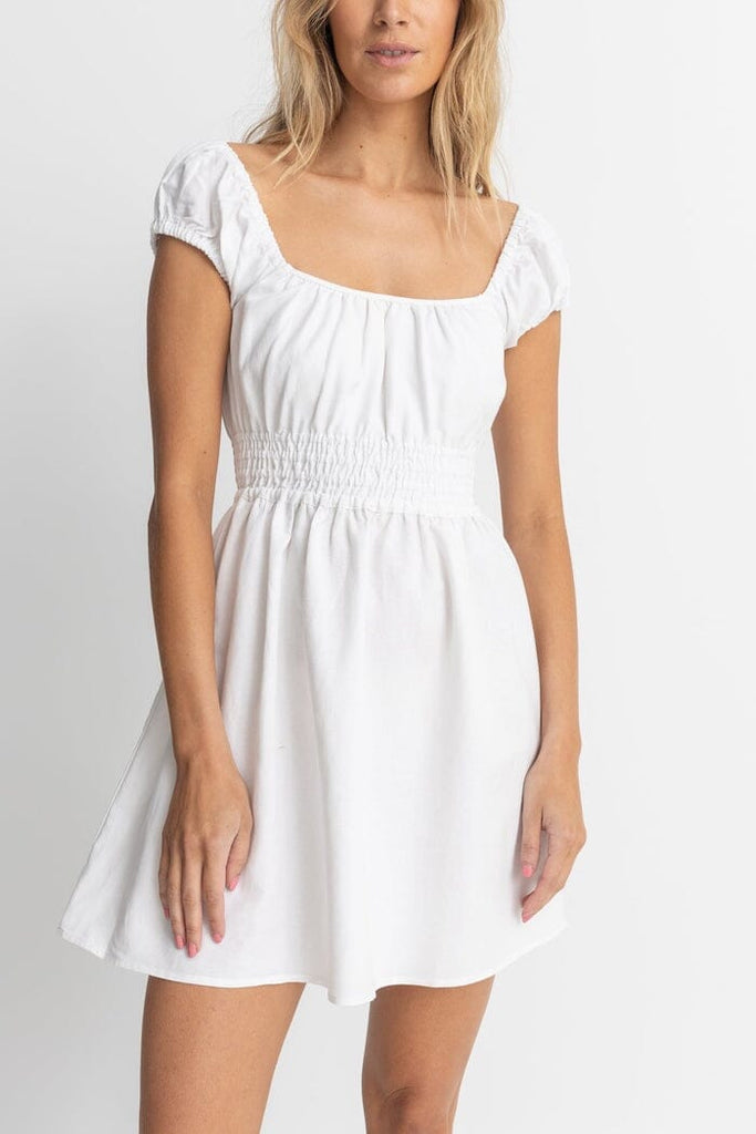 Rhythm Washed Out Cap Sleeve Mini Dress 