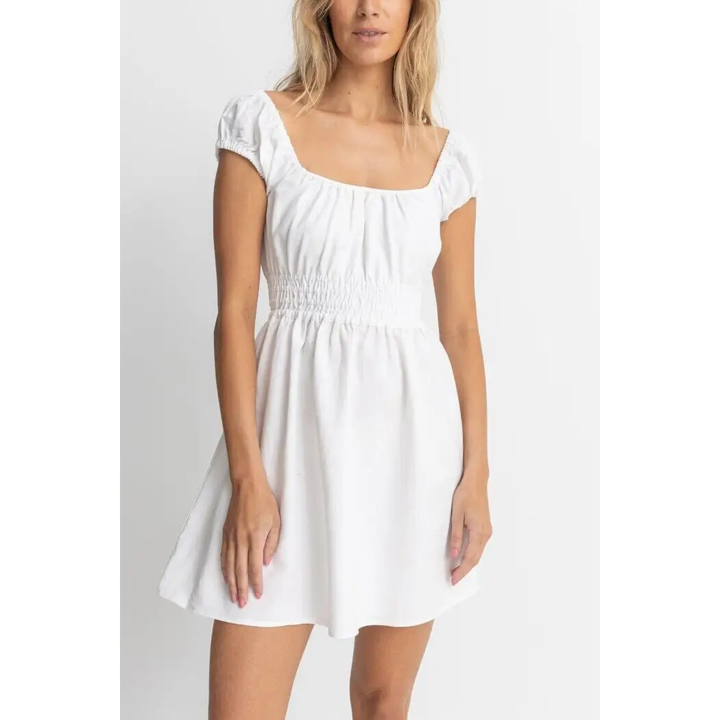 Rhythm Washed Out Cap Sleeve Mini Dress 