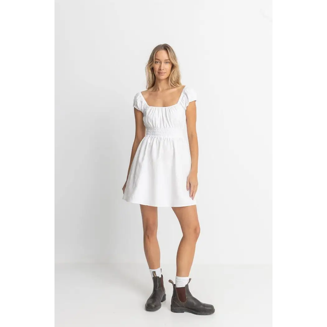 Rhythm Washed Out Cap Sleeve Mini Dress 
