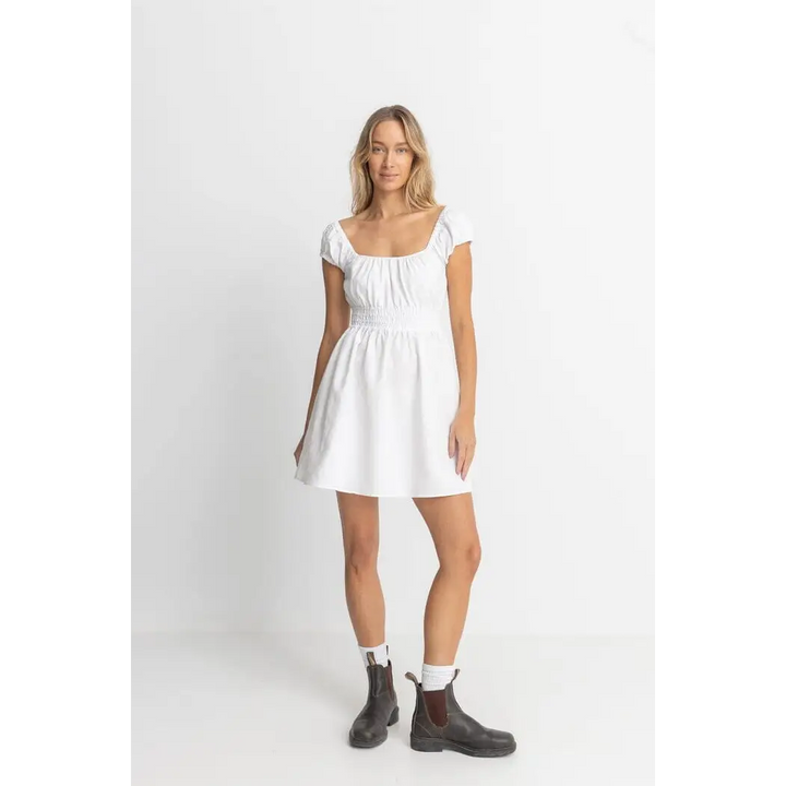Rhythm Washed Out Cap Sleeve Mini Dress 