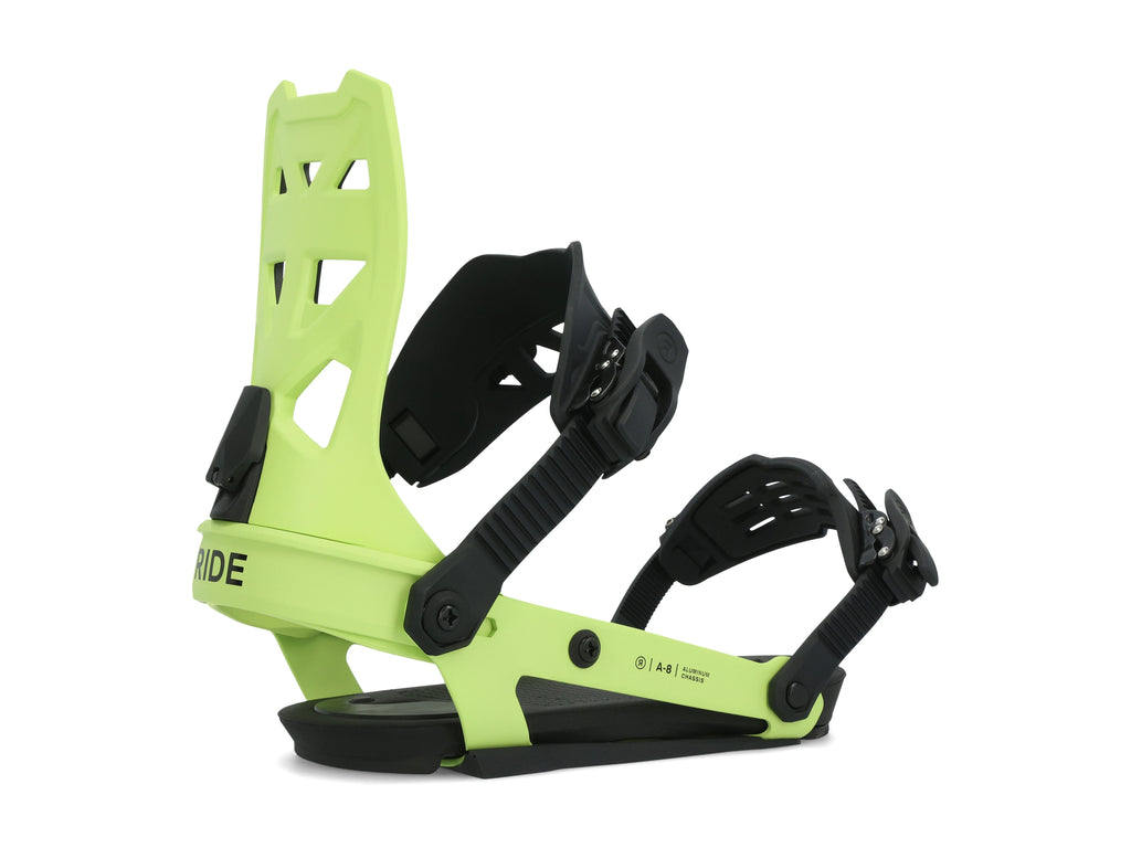 Ride A-8 Snowboard Bindings 2024 Lime M 