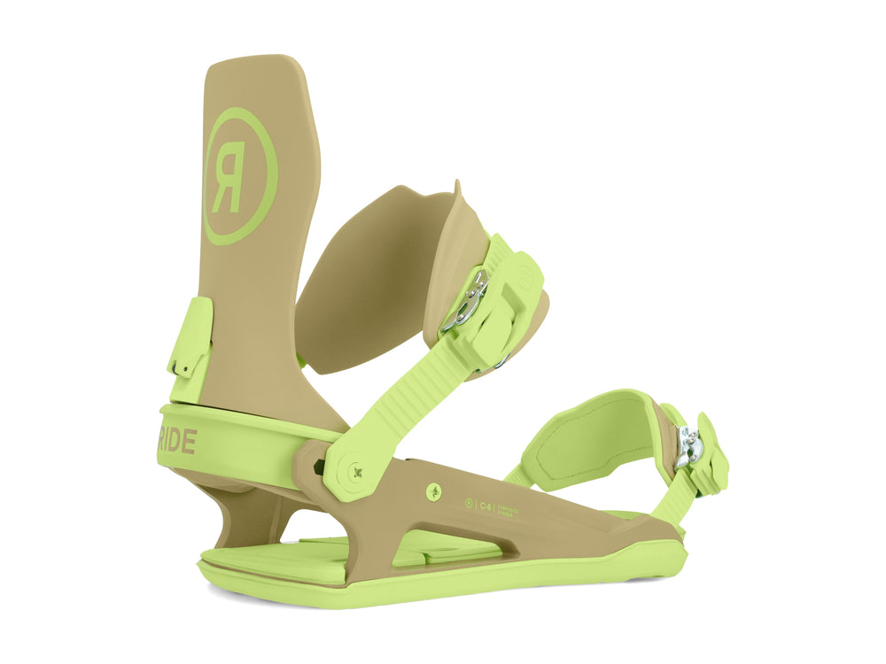 Ride C-6 Unisex Snowboard Bindings 2024 M OLIVE/LIME 