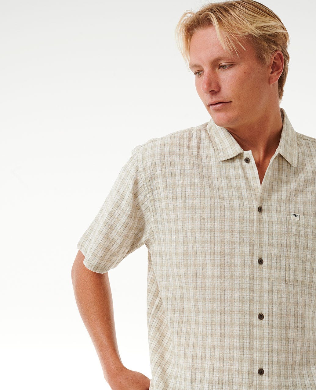 Rip Curl Classic Surf Check Shirt Bone S 