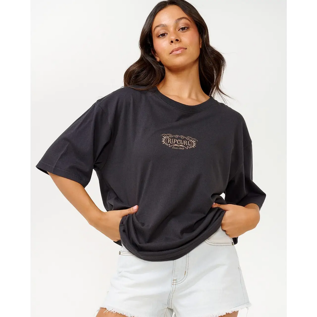 Rip Curl Desert Queen Heritage T-Shirt Washed Black L 