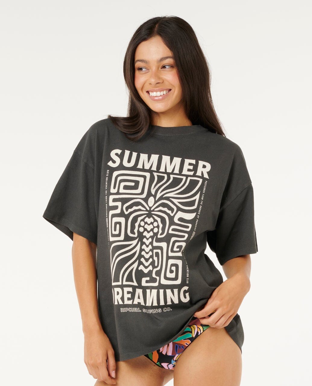 Rip Curl Dreaming Heritage T-Shirt Washed Black S 