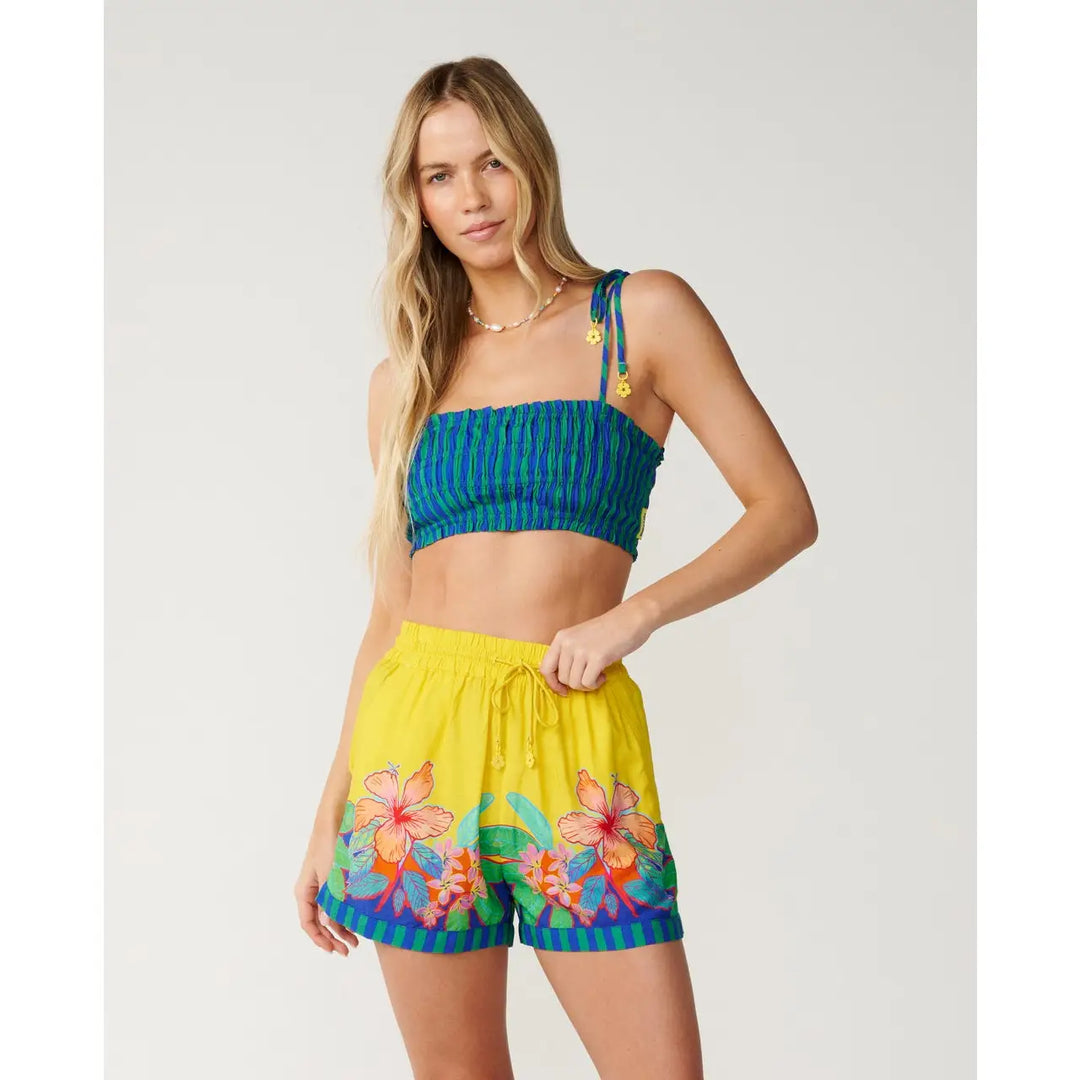 Rip Curl Farm Rio Bliss Stripe Shirred Bandeau