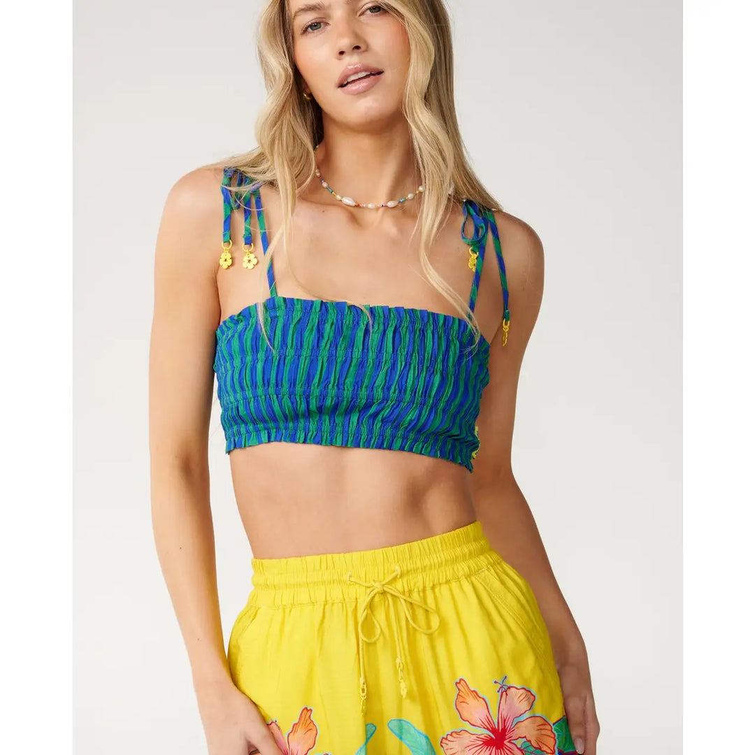Rip Curl Farm Rio Bliss Stripe Shirred Bandeau