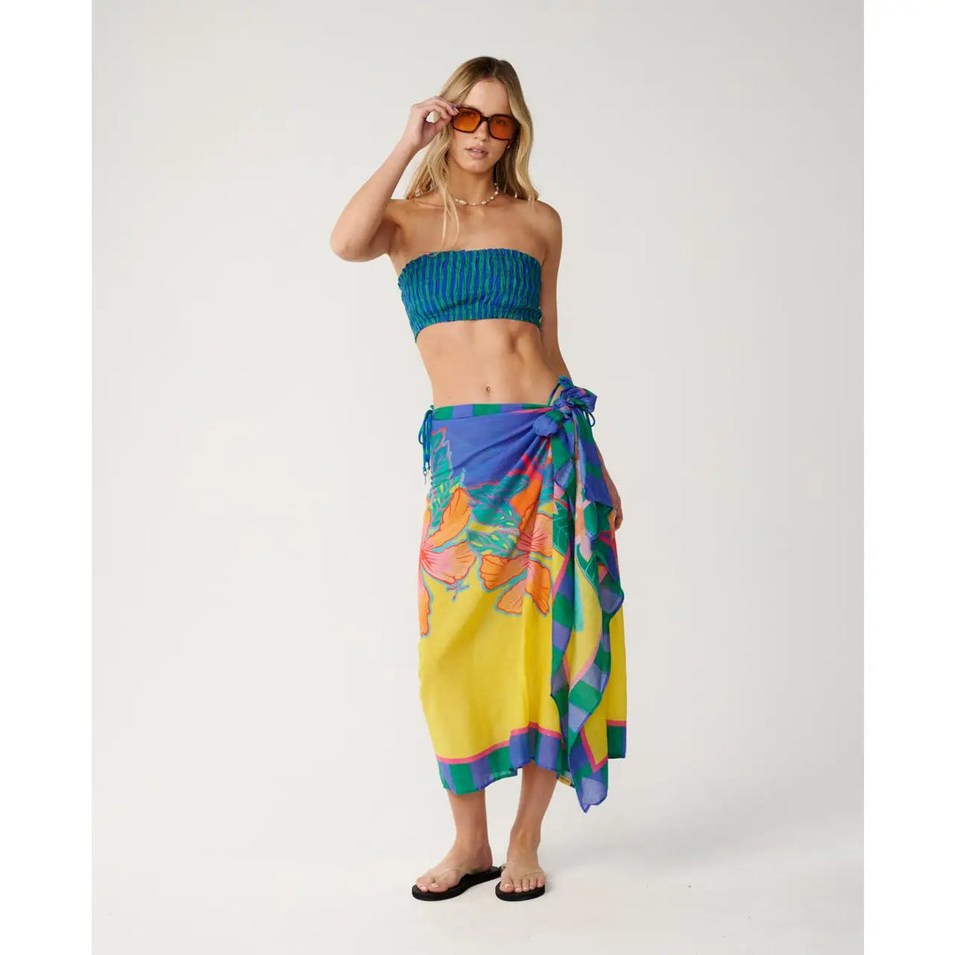 Rip Curl Farm Rio Bliss Stripe Shirred Bandeau