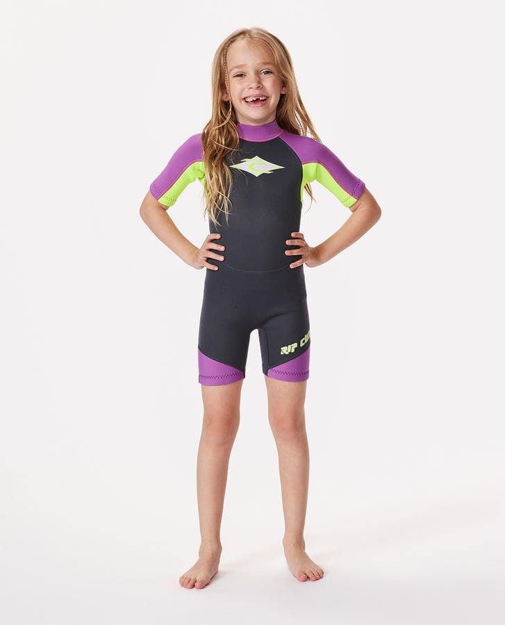 Rip Curl Kids Omega Back Zip Spring Wetsuit Purple 2Y 