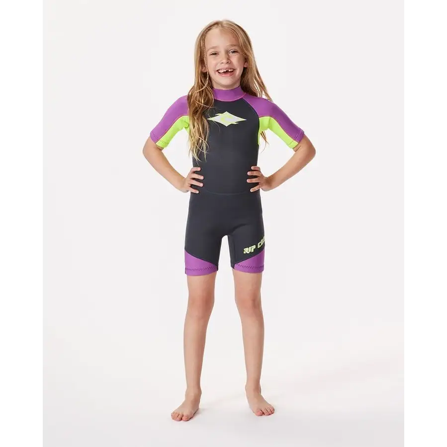 Rip Curl Kids Omega Back Zip Spring Wetsuit Purple 2Y 