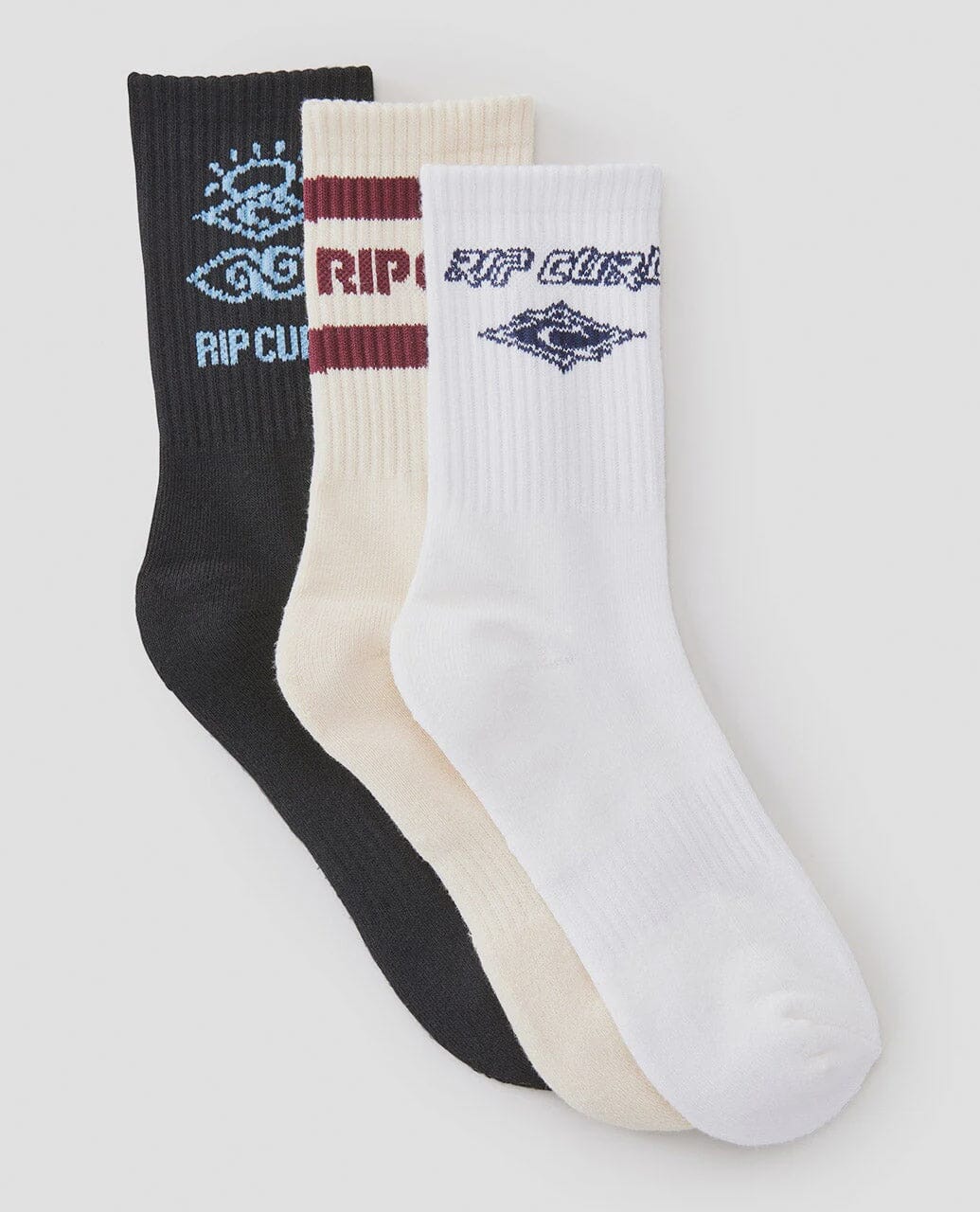 Rip Curl Logo Crew Socks 3 Pack 