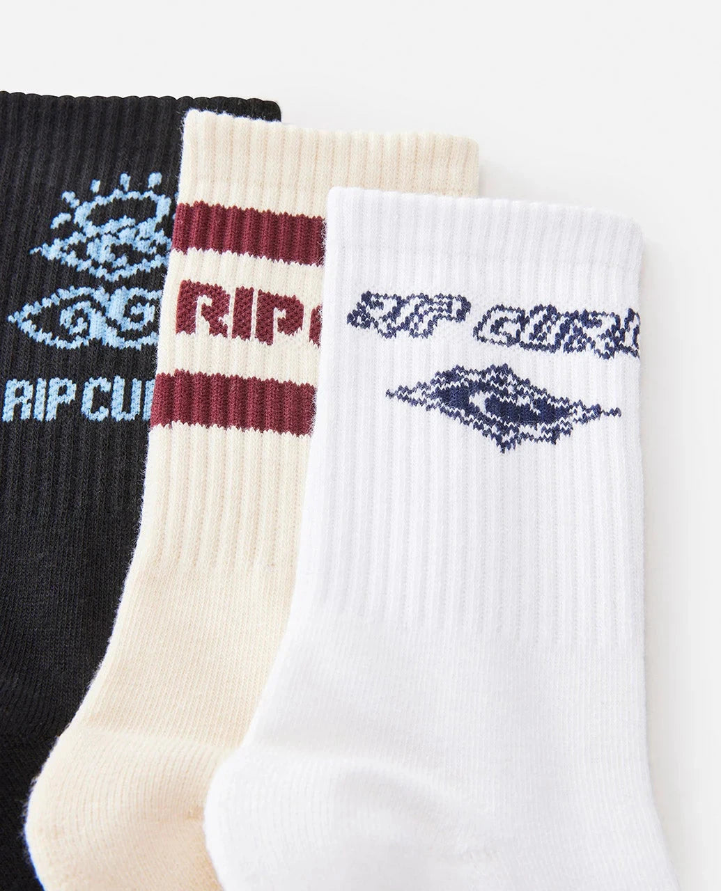 Rip Curl Logo Crew Socks 3 Pack 