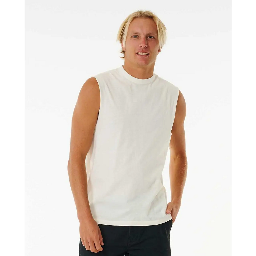 Rip Curl Plain Wash Muscle Tank Bone S 