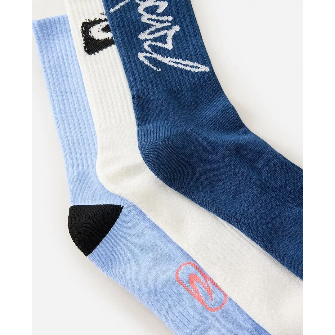 Rip Curl Retro Crew Socks 3 Pack 