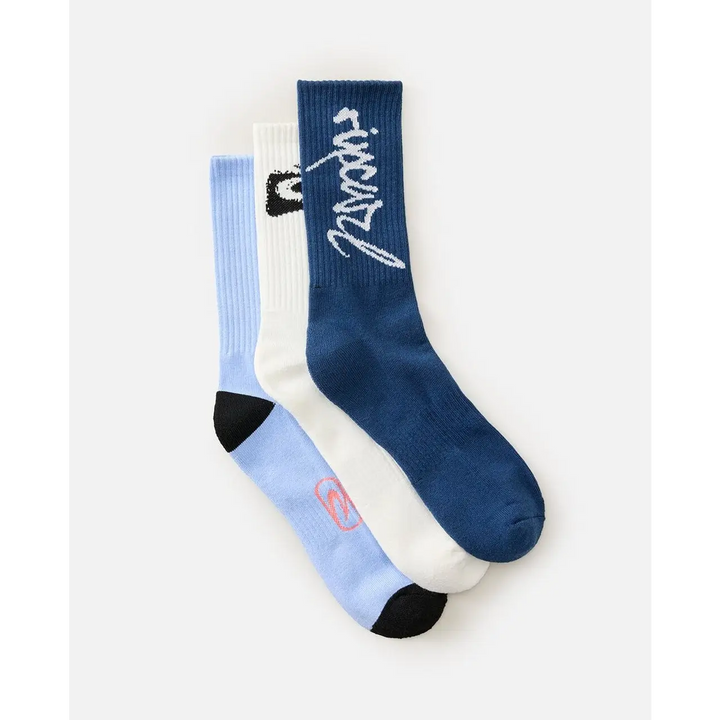 Rip Curl Retro Crew Socks 3 Pack 