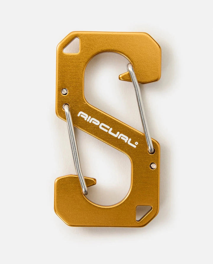 Rip Curl Search Carabiner Key Ring Gold 
