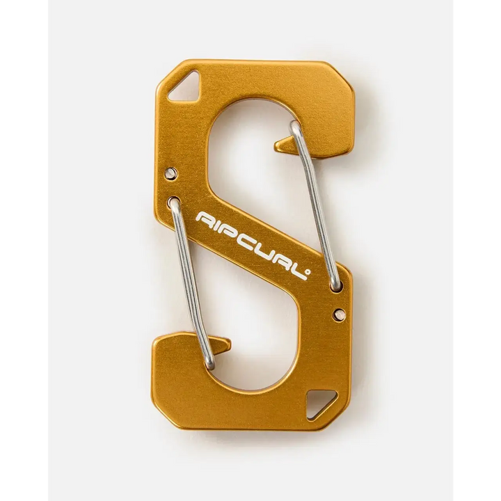 Rip Curl Search Carabiner Key Ring Gold 