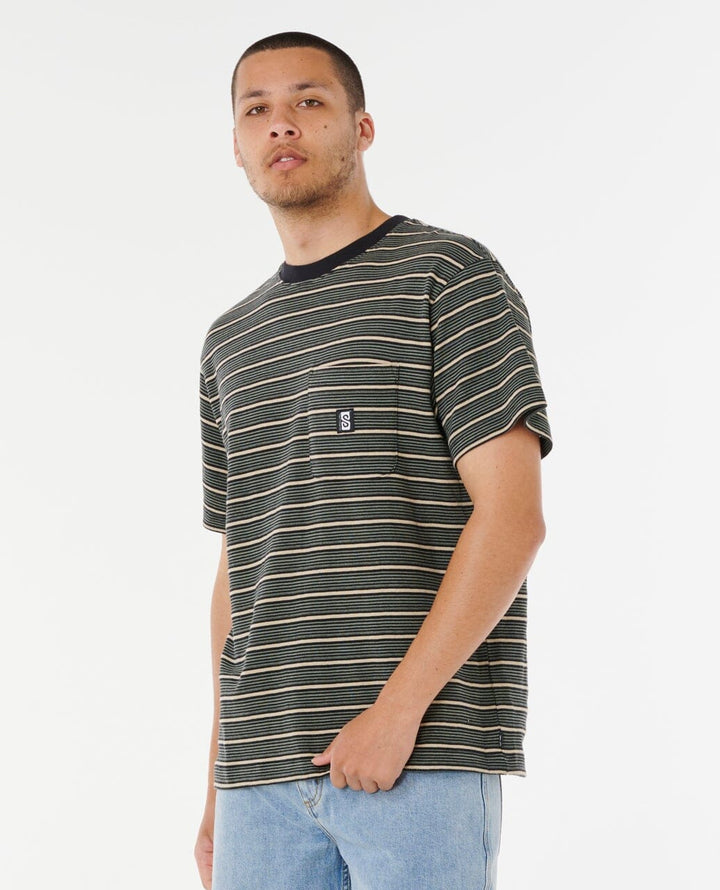 Rip Curl Search Stripe T-Shirt Black S 