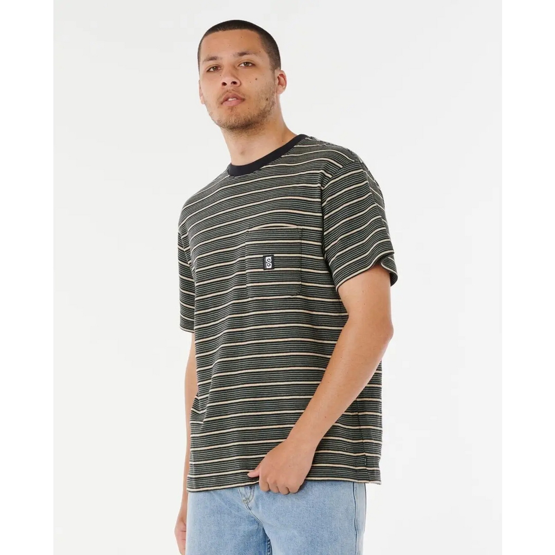 Rip Curl Search Stripe T-Shirt Black S 