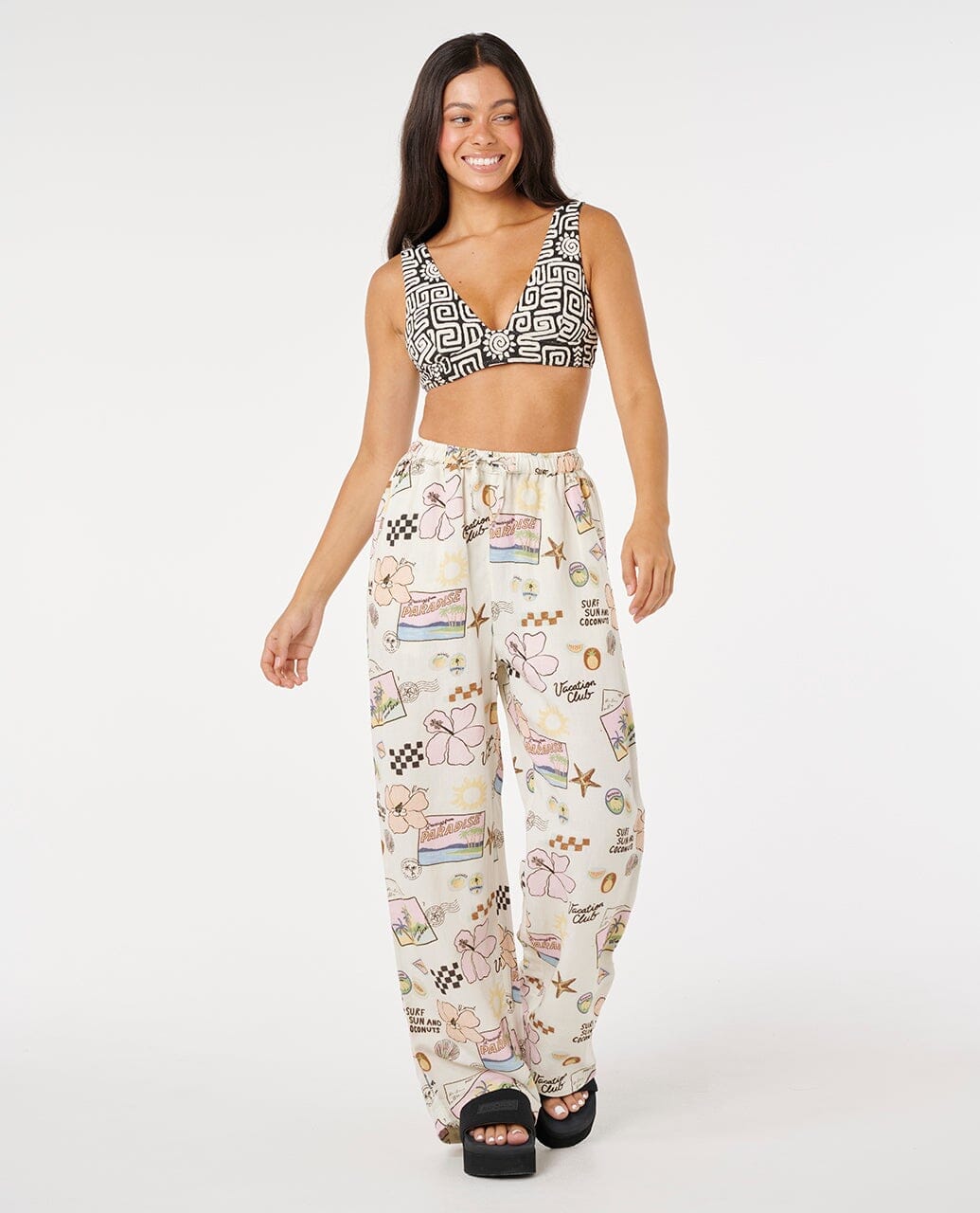 Rip Curl Sunset Luau Wide Leg Pants 