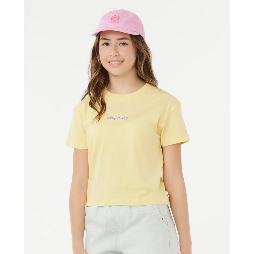 Rip Curl Sunset Skies Youth T-Shirt Banana 8Y 