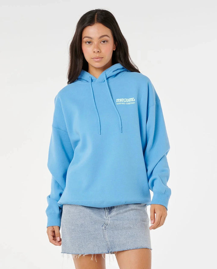 Rip Curl Surf Puff Heritage Hoodie Azure Blue S 