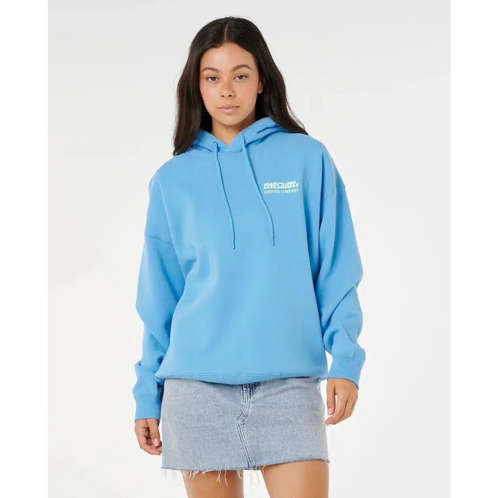 Rip Curl Surf Puff Heritage Hoodie Azure Blue S 
