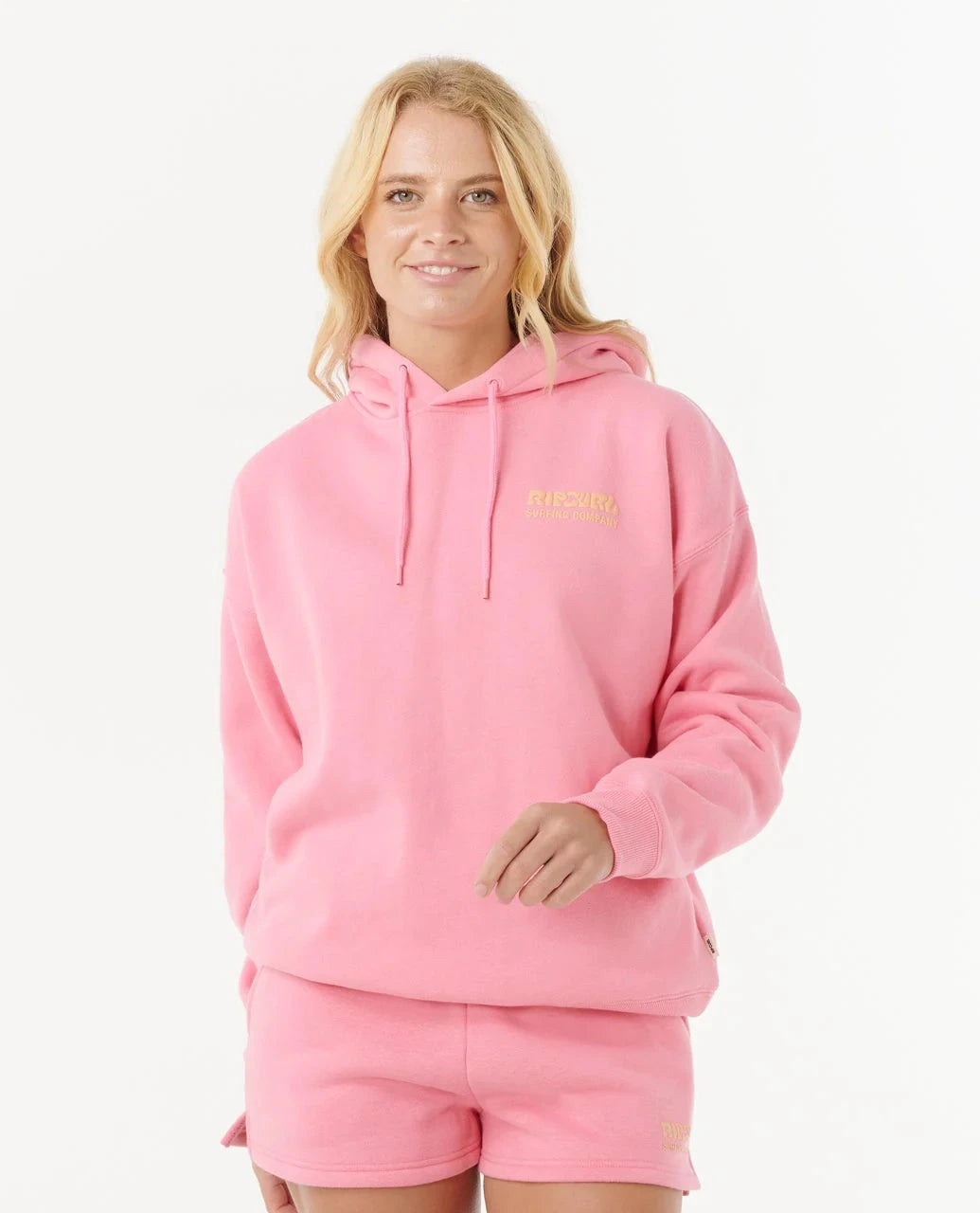 Rip Curl Surf Puff Heritage Hoodie Pink / Orange XS 