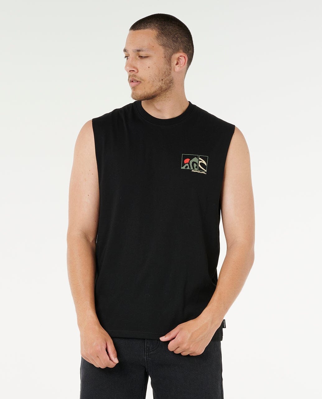 Rip Curl Vaporcool Search Peaks Muscle Black S 