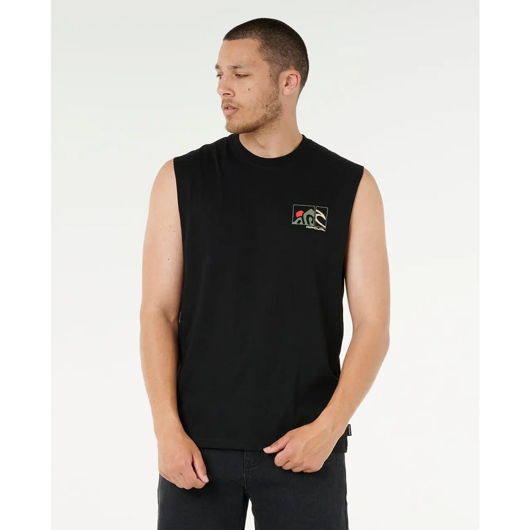 Rip Curl Vaporcool Search Peaks Muscle Black S 