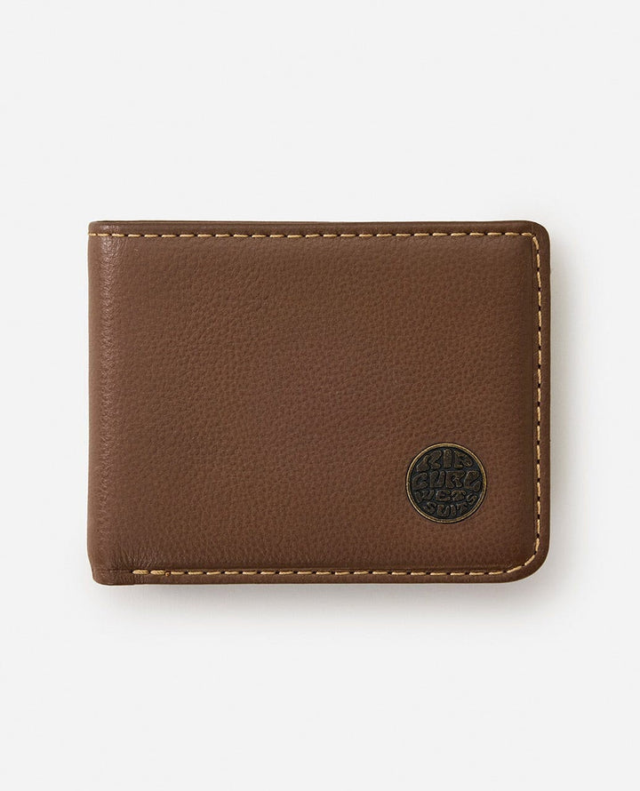 Rip Curl Wetsuit Logo RFID Wallet Brown 