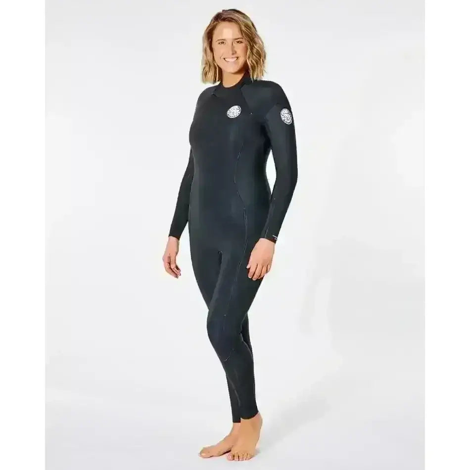 Rip Curl Womens Dawn Patrol 3/2 Back Zip Wetsuit Black 8 