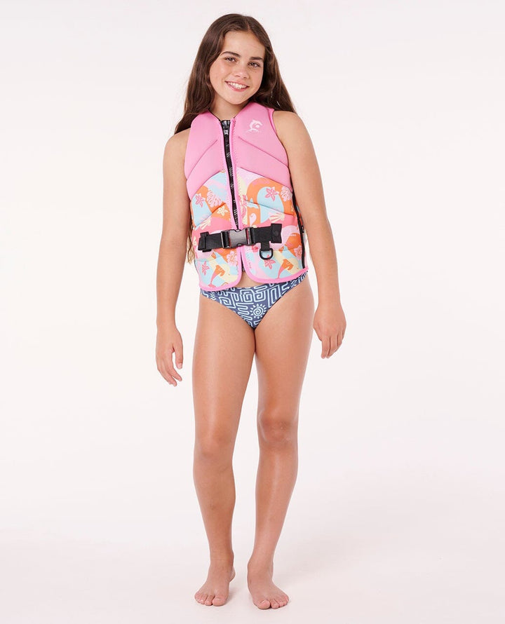Rip Curl Youth Dawn Patrol Buoy Vest Pink 4-6Y 