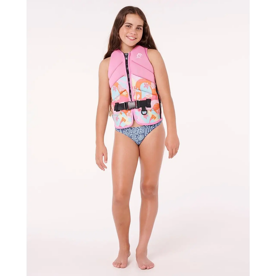 Rip Curl Youth Dawn Patrol Buoy Vest Pink 4-6Y 
