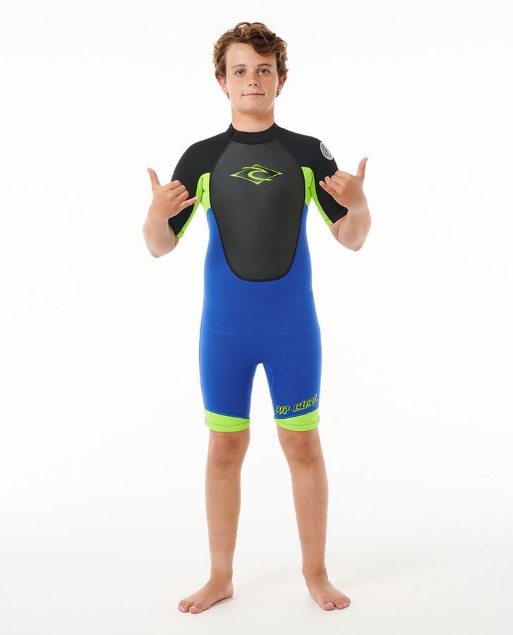 Rip Curl Youth Omega Back Zip Springsuit Wetsuit Electric Cobalt 8Y 