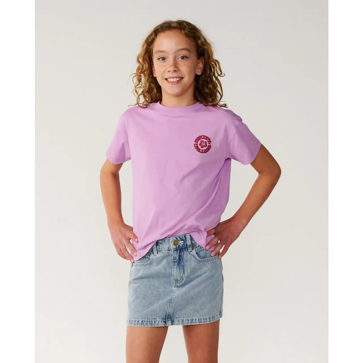 Rip Curl Youth Surf Puff Relaxed T-Shirt - Bright Lilac / 8Y