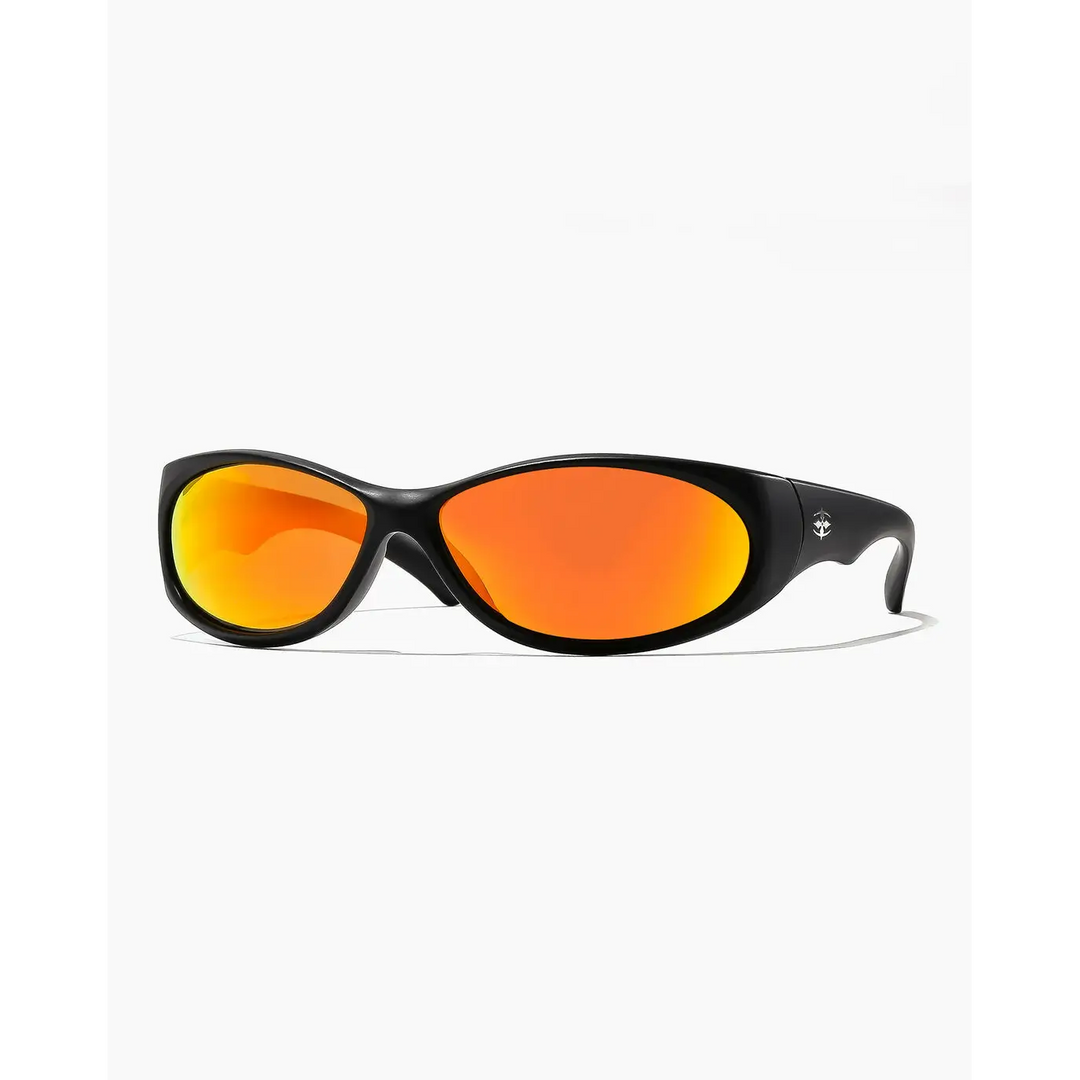 Ritual Vision Demon Speed Polarised Sunglasses - Matte Black / Orange Reflect Polar
