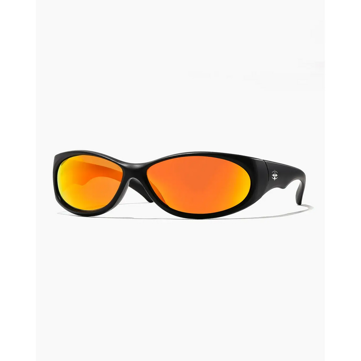 Ritual Vision Demon Speed Polarised Sunglasses - Matte Black / Orange Reflect Polar