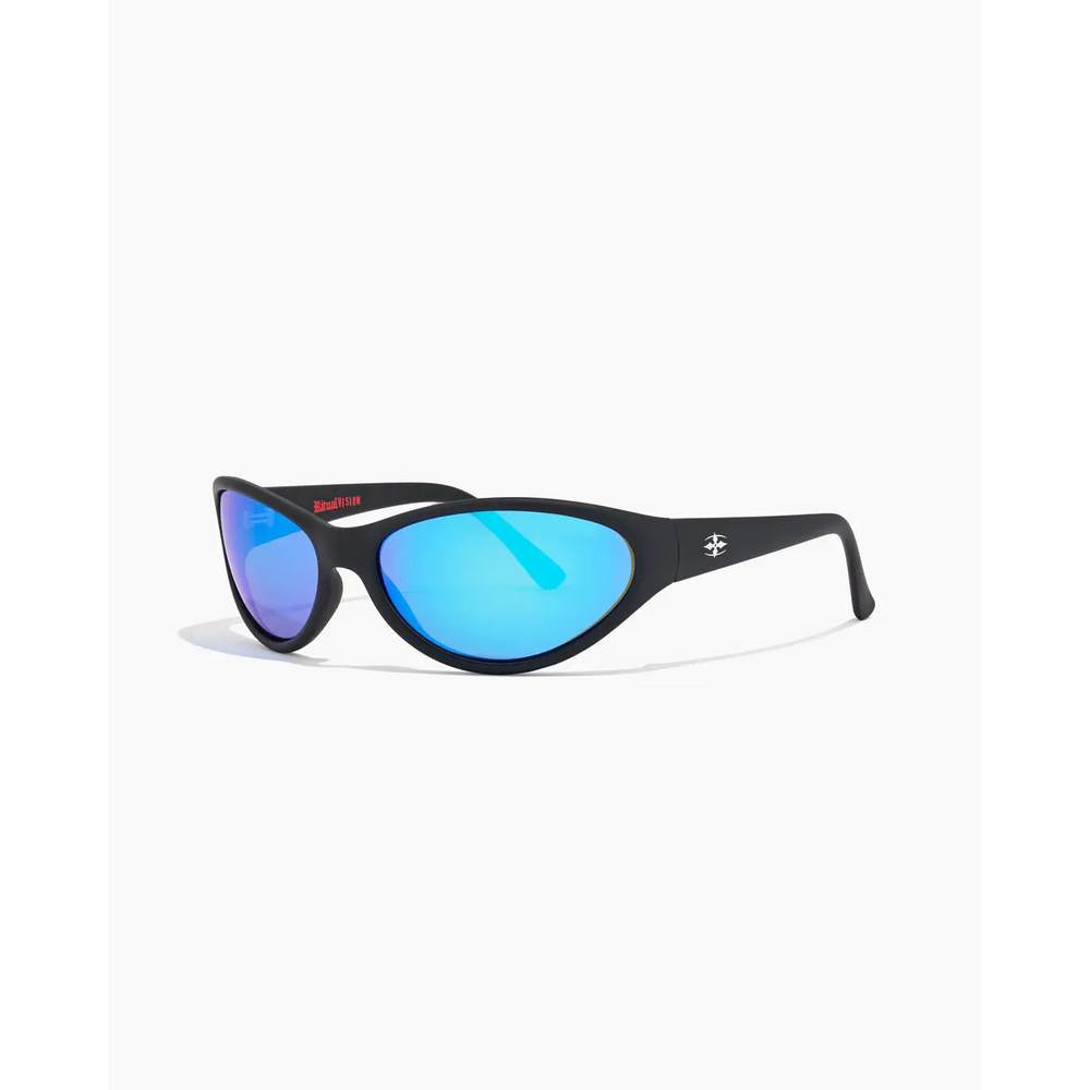 Ritual Vision Morphine Polarised Sunglasses - Matte Black / Blue Reflect Polar - ASUN2
