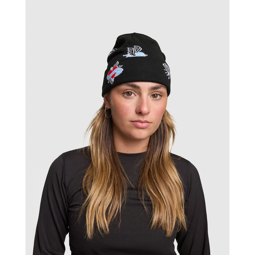 Rojo Blue Bird Dayz Beanie - True Black
