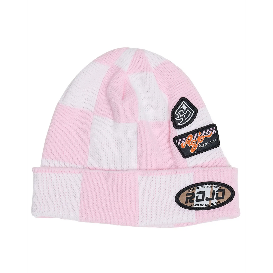 Rojo Check Beanie - Pink-a-Boo