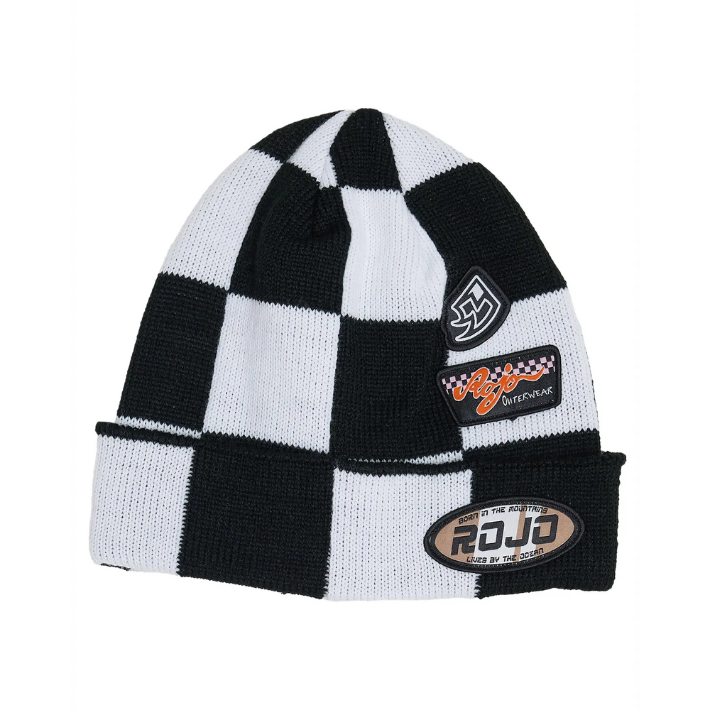 Rojo Check Beanie - True Black