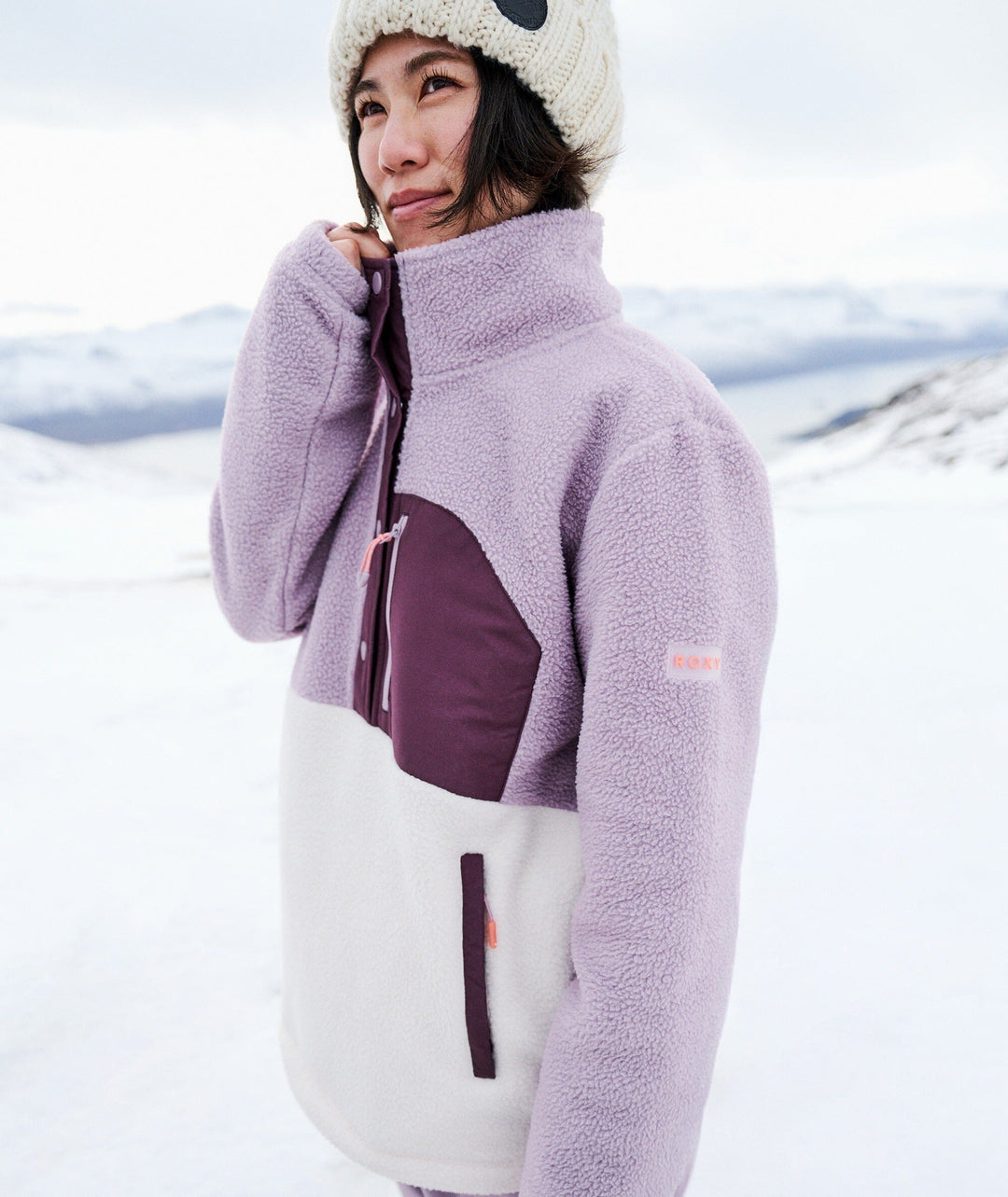 Roxy Alabama Mock Neck Half Zip Fleece Jumper 