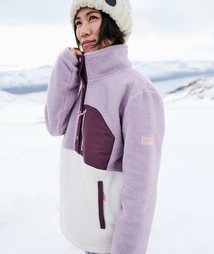 Roxy Alabama Mock Neck Half Zip Fleece Jumper 