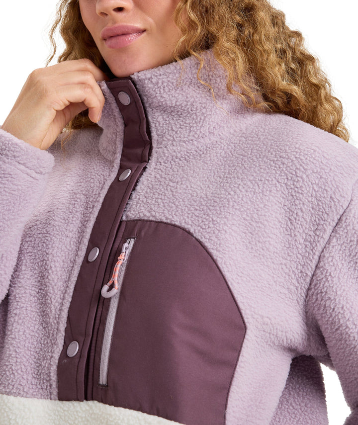 Roxy Alabama Mock Neck Half Zip Fleece Jumper 