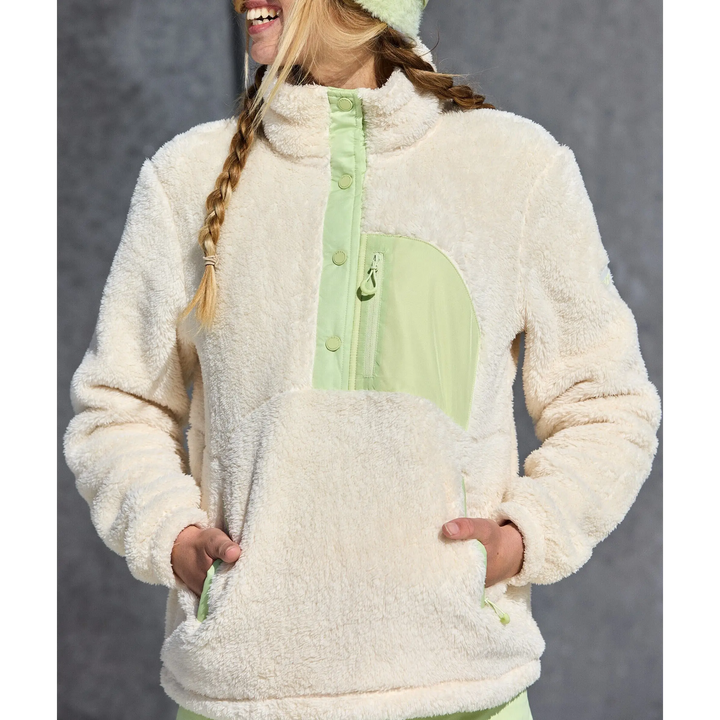 Roxy Alabama Mock Neck Sweatshirt Buttercream S 