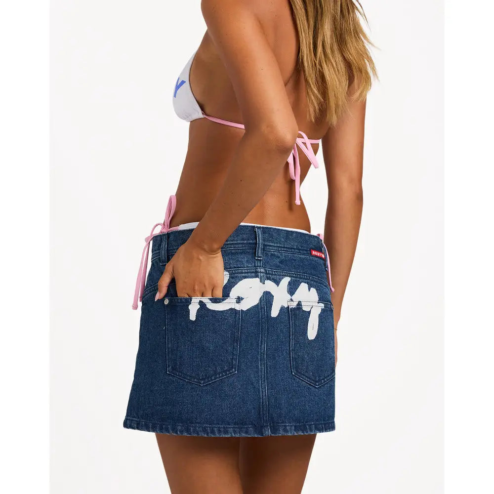 Roxy Backslider Denim Mini Skirt